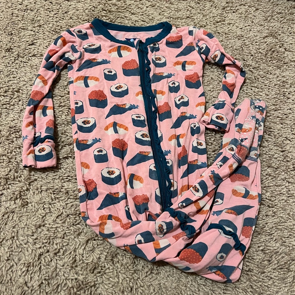 Kickee Pants Pink Sushi Footed Sleeper